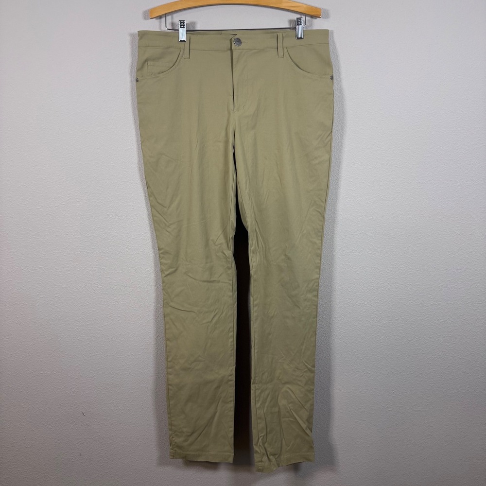 American Tall Tapered Fit Traveler Pant Men's Performance Pants 36x36 Tan Stetch